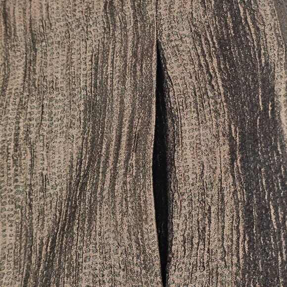 Eileen Fisher Preshrunk Satin Button Up Jacket Women Size M Brown Silk - Picture 16 of 16